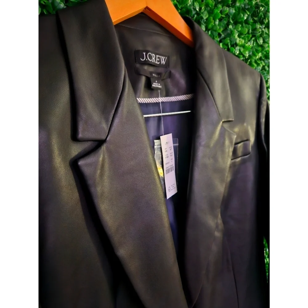 J.Crew Willa blazer in faux leather